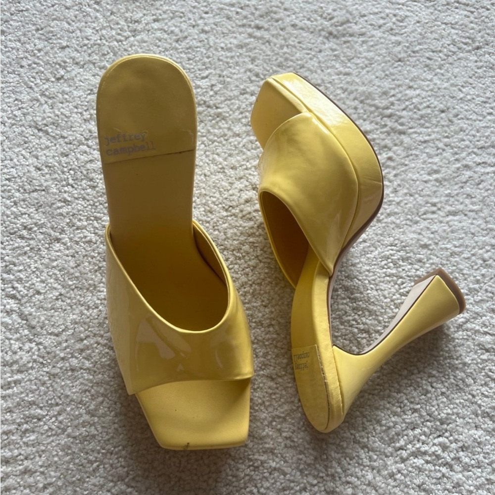 Jeffrey Campbell Yellow Stiletto Heels